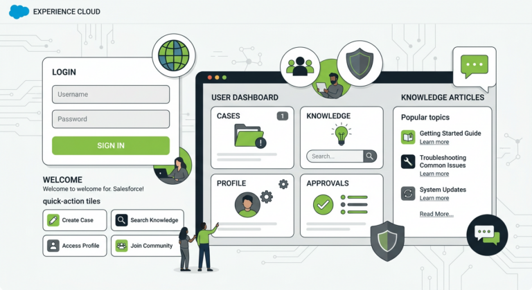 Salesforce Experience Cloud illustration